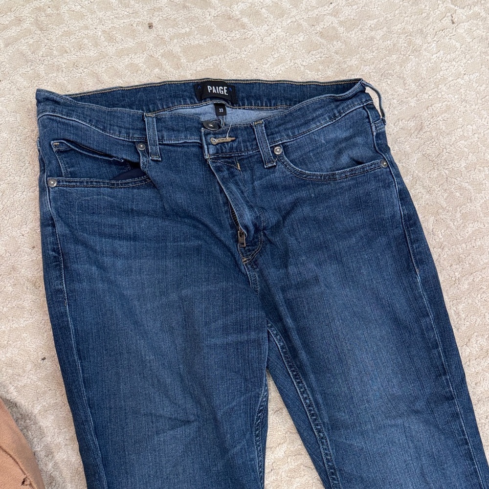 PAIGE Dark Blue Skinny Jeans